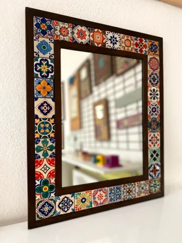 Boho Mexican Tile Mirror