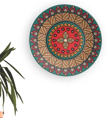 Geometric Passion Blue Decorative Wall Plate